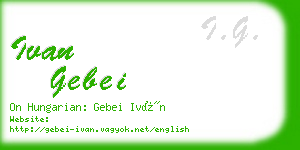 ivan gebei business card